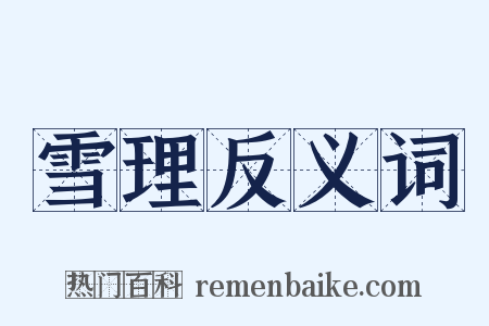雪理反义词是什么意思的图片